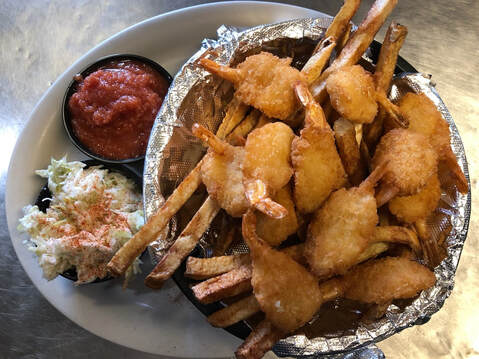 Shrimp in a Basket at JADES Bar and Restaurant